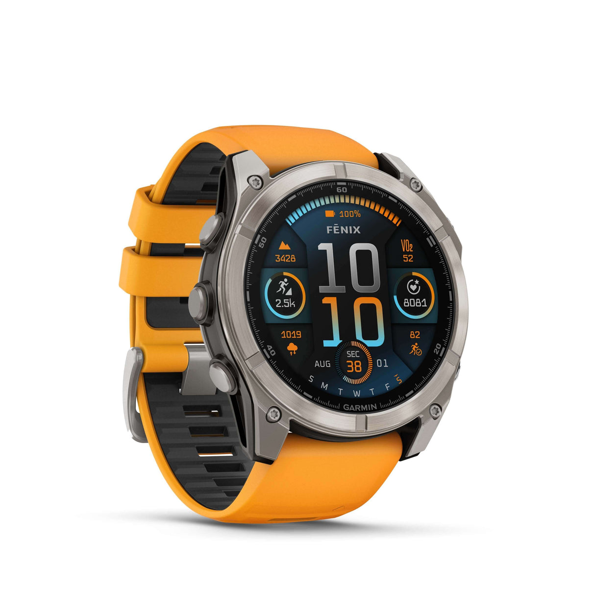 Fenix 8 Amoled 51 Titane Orange | Garmin