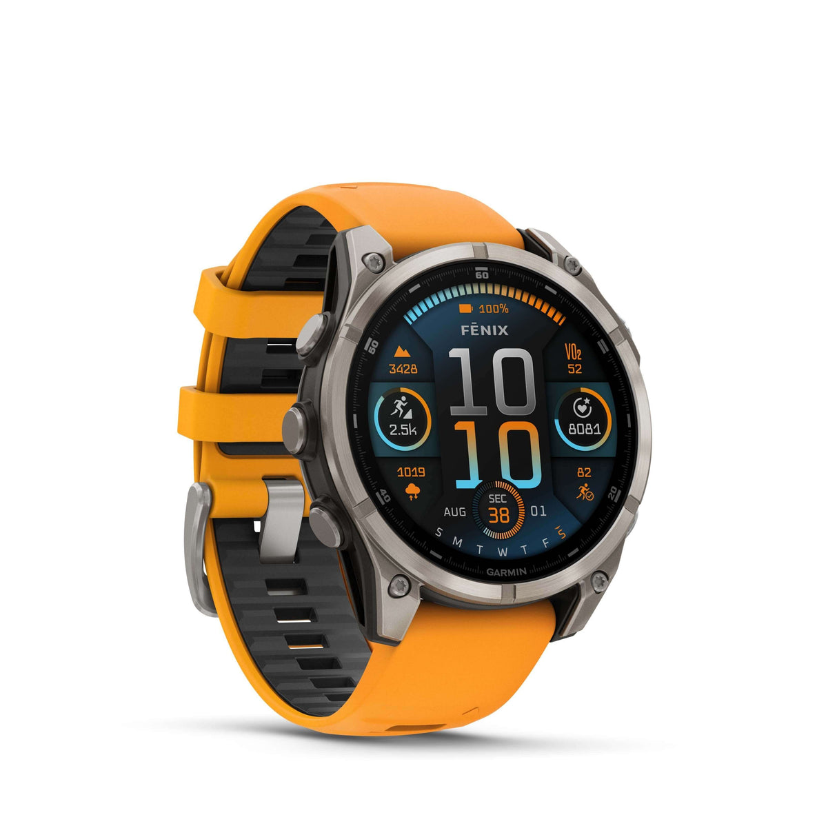 Fenix 8 Amoled 47mm Titane Orange | Garmin