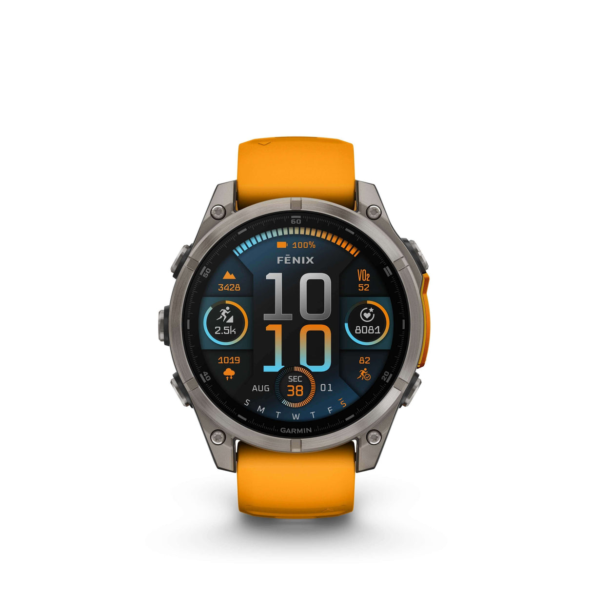 Fenix 8 Amoled 47mm Titane Orange | Garmin