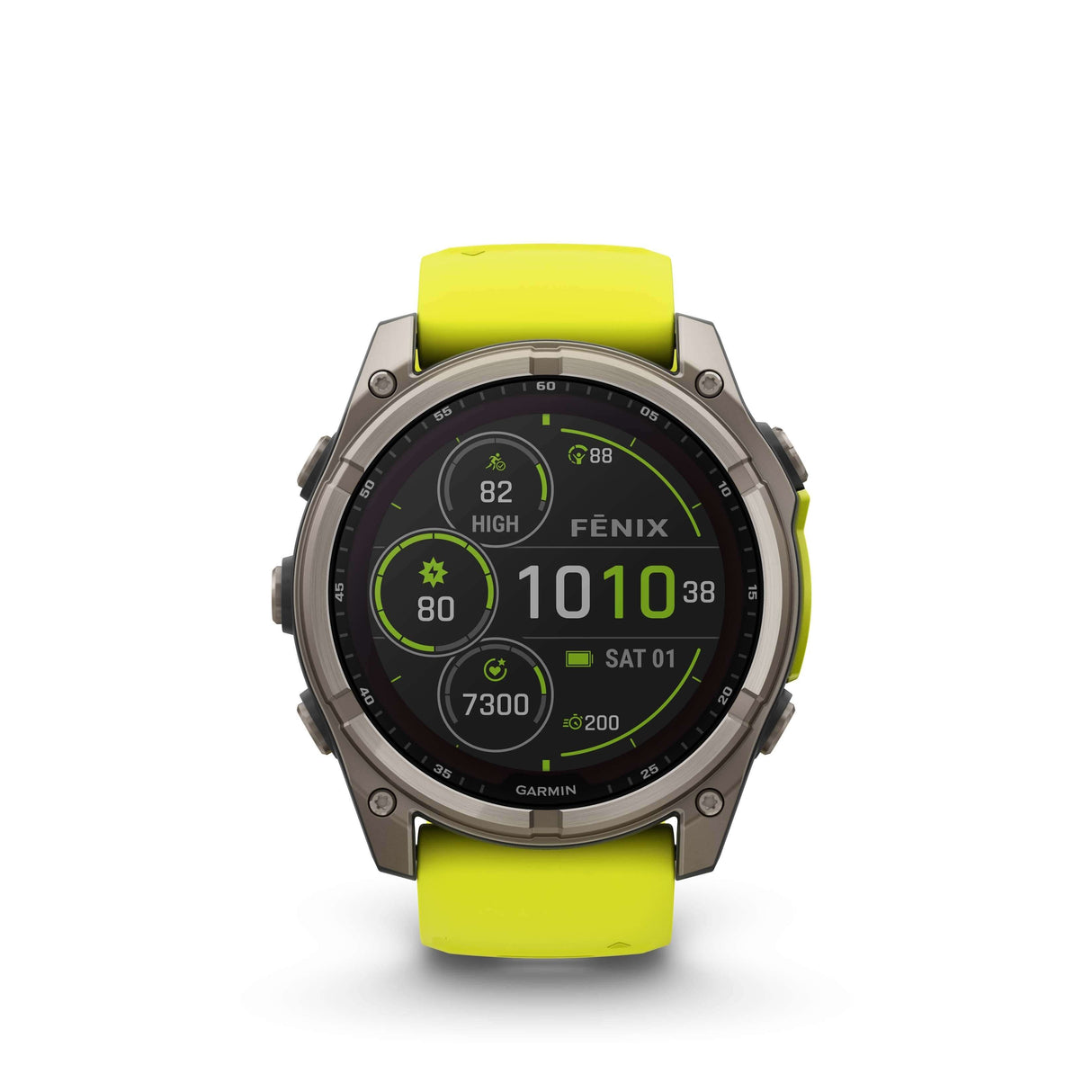 Fenix 8 Solar 51mm Titanium Jaune  | Garmin