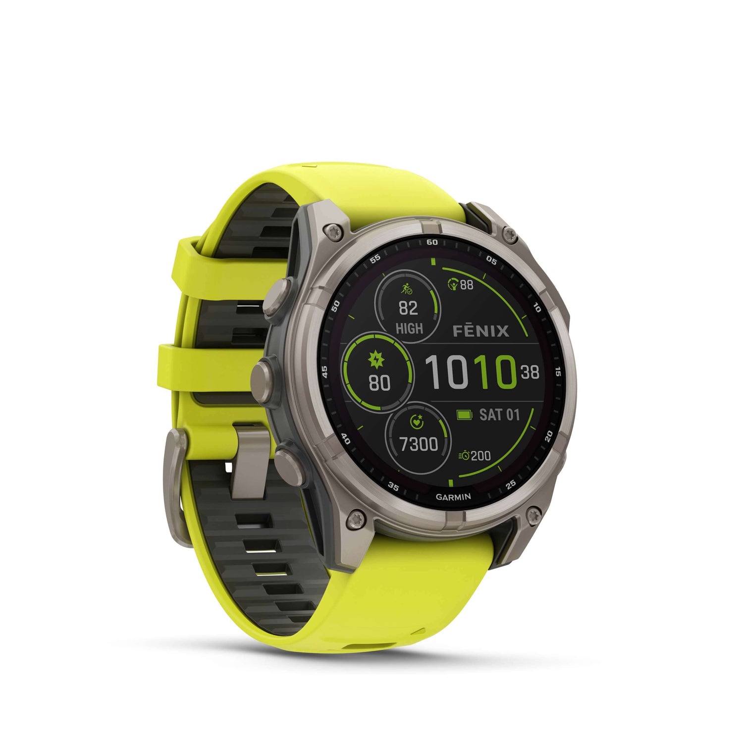 Fenix 8 Solar 47mm Titanium Jaune  | Garmin