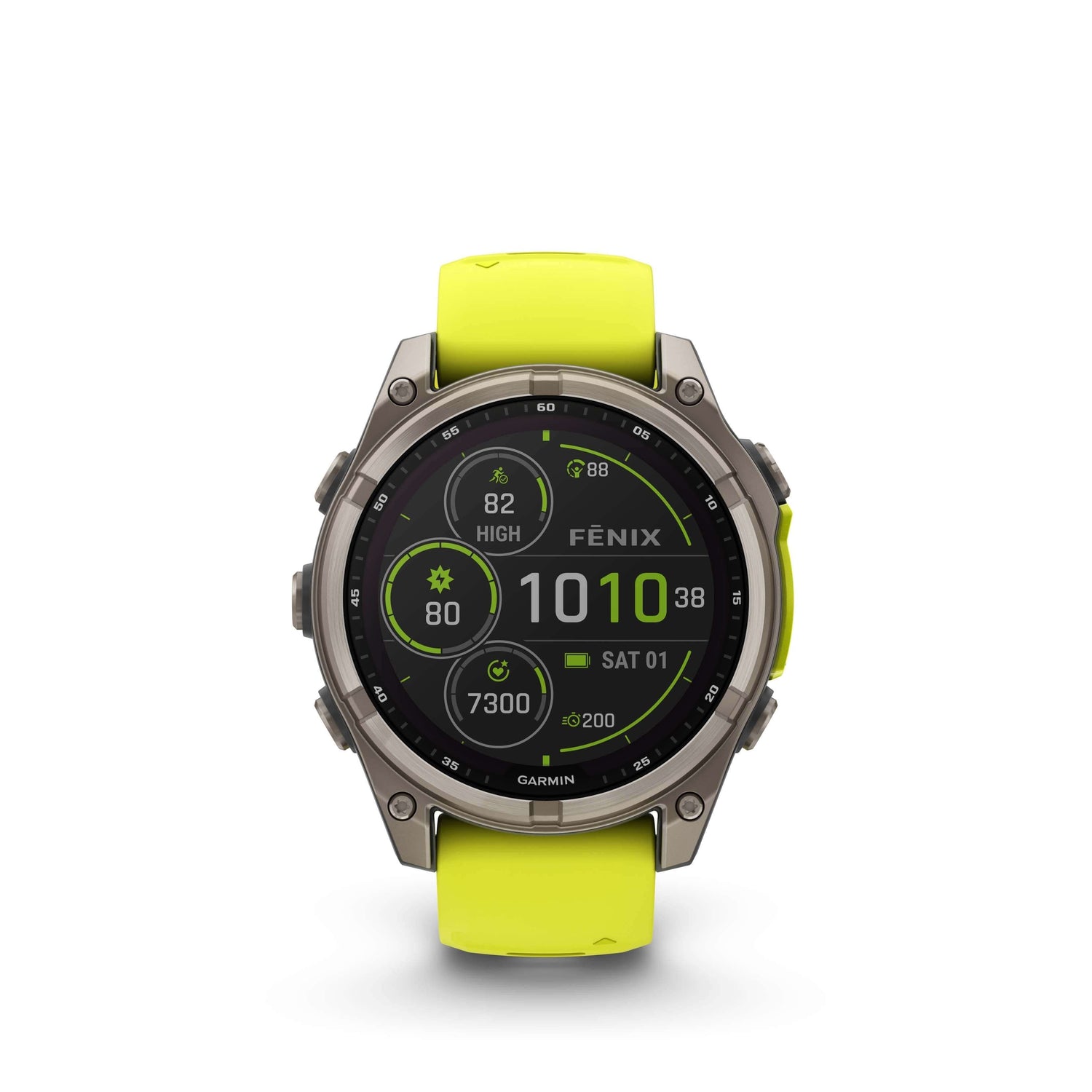 Fenix 8 Solar 47mm Titanium Jaune  | Garmin