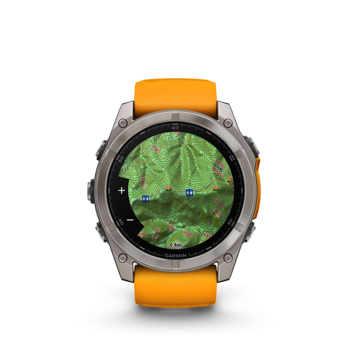 Fenix 8 Amoled 51 Titane Orange  | Garmin