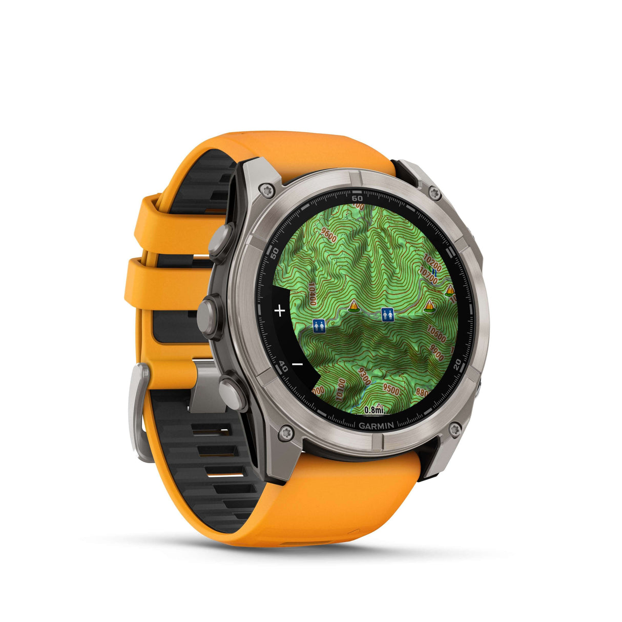 Fenix 8 Amoled 51 Titane Orange  | Garmin