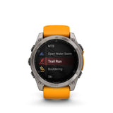Fenix 8 Amoled 51 Titane Orange  | Garmin