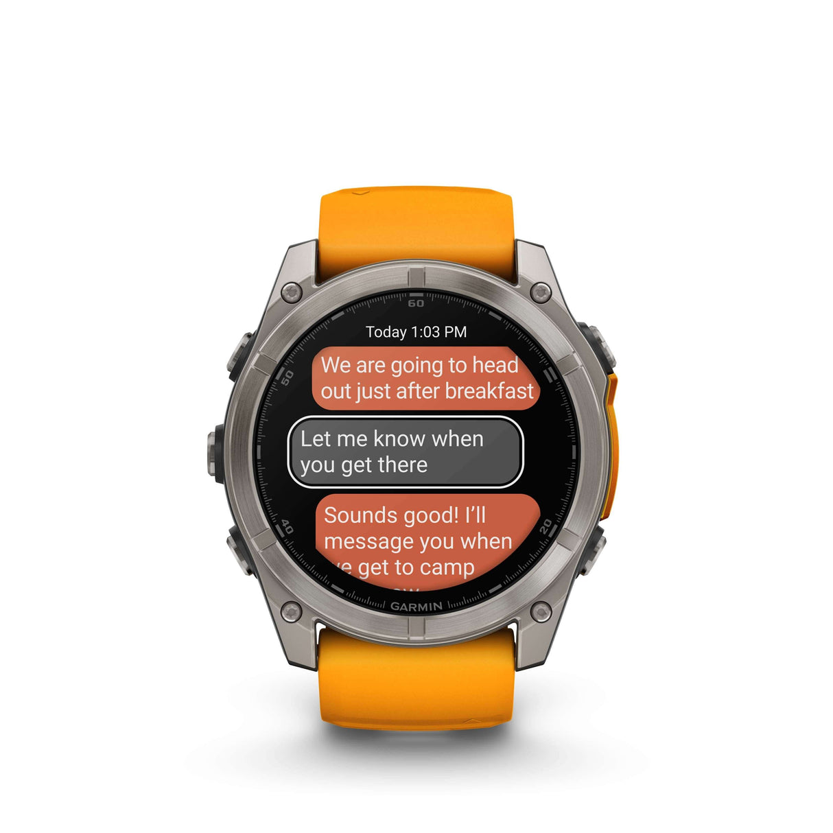 Fenix 8 Amoled 51 Titane Orange  | Garmin