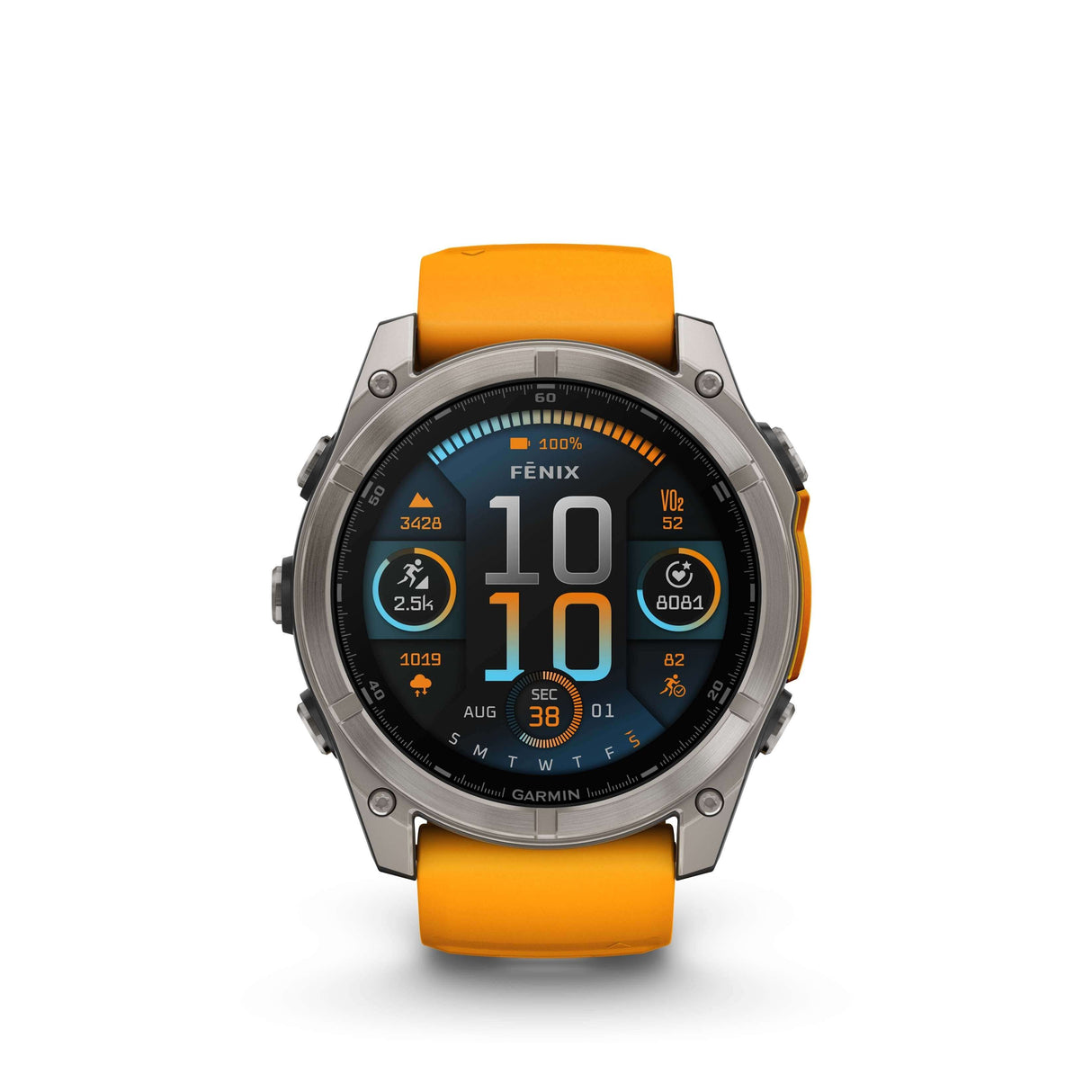 Fenix 8 Amoled 51 Titane Orange  | Garmin